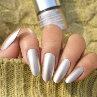 DeBelle Gel Nail Polish Chrome Beige (Metallic Beige Nail Paint)|Non UV - Gel Finish |Chip Resistant | Seaweed Enriched Formula| Long Lasting|Cruelty