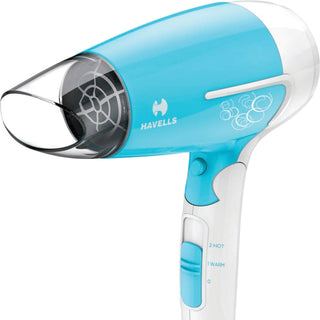 HD3151 1200 W Foldable Hair Dryer; 3 Heat (Hot/Cool/Warm) Settings Including Cool Shot Button; Heat Balance Technology, Turquoise